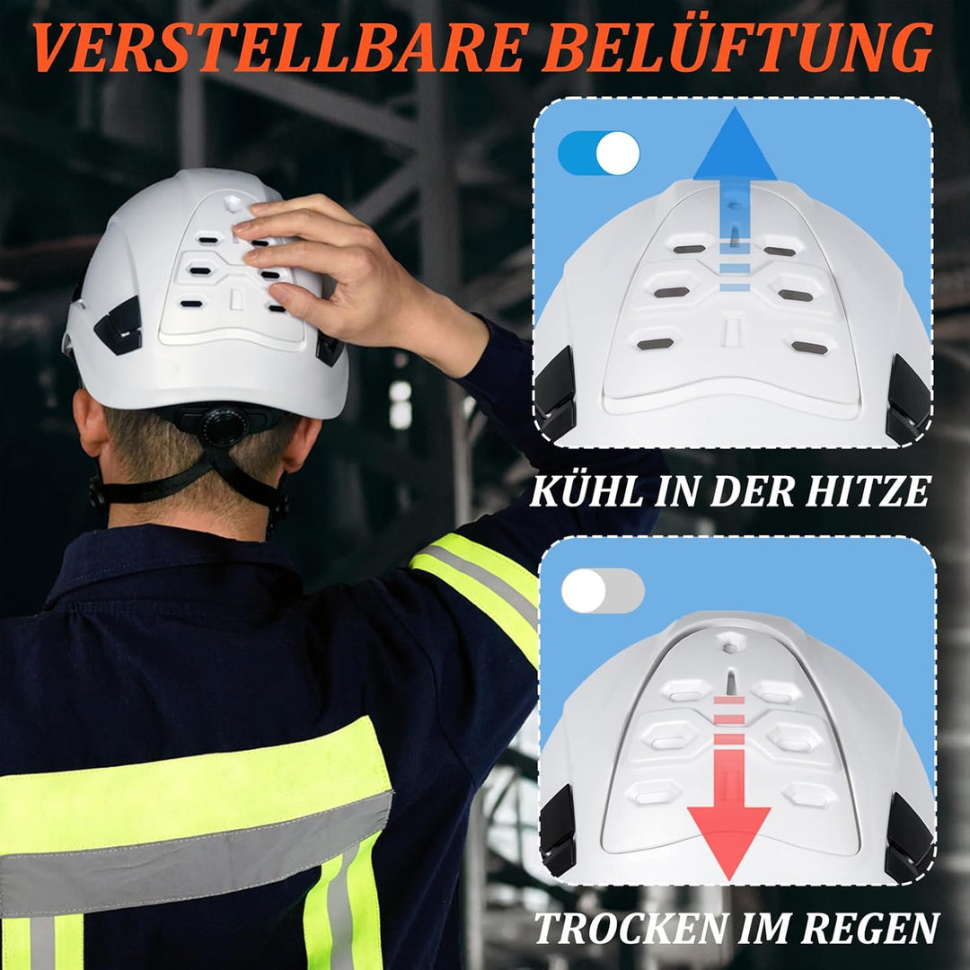 Schutzhelm belüftet, Sicherheitshelm bauhelm mit EN 397 Industriehelm, ANSI Z89.1 zugelassene Arbeit