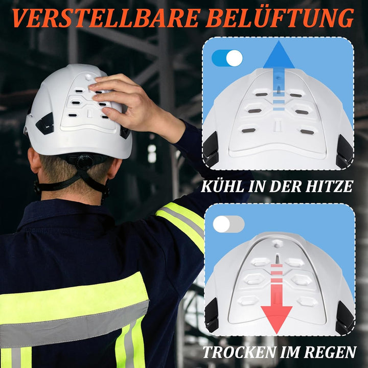 Schutzhelm belüftet, Sicherheitshelm bauhelm mit EN 397 Industriehelm, ANSI Z89.1 zugelassene Arbeit