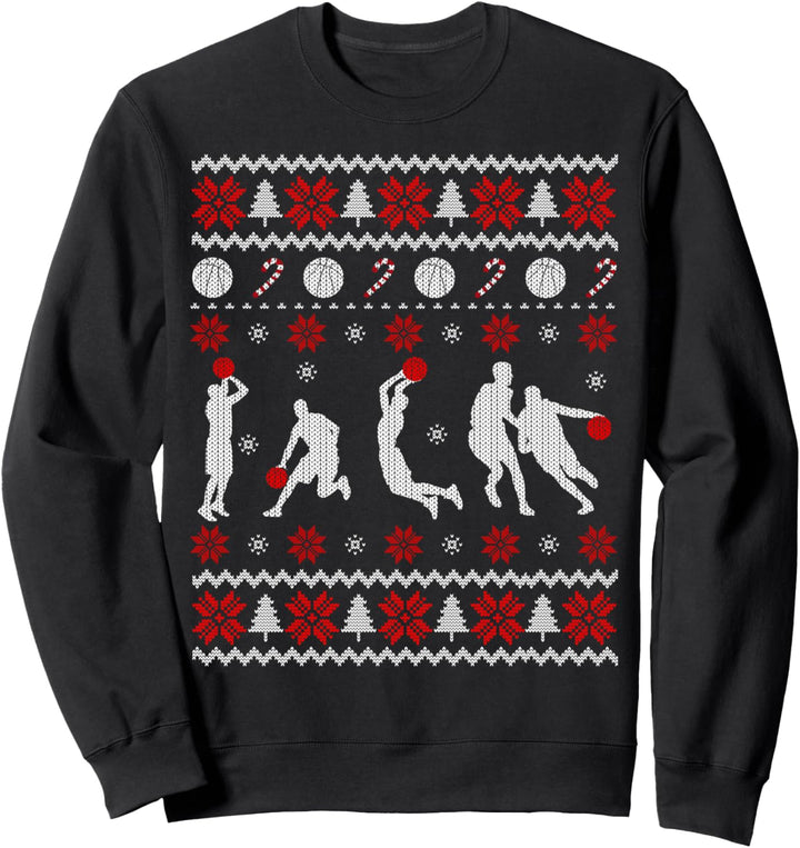 Basketball Ugly Christmas Sweater Gift for Basketball Player Sweatshirt