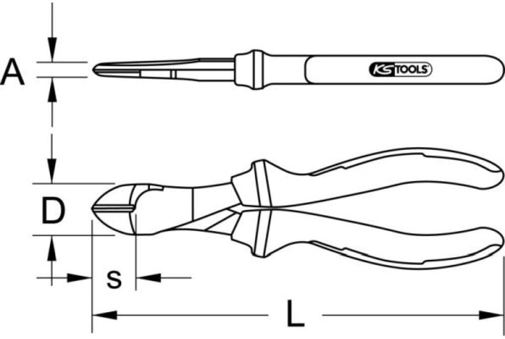KS Tools 117.1115 ERGOTORQUE VDE Kraft-Seitenschneider, 185mm
