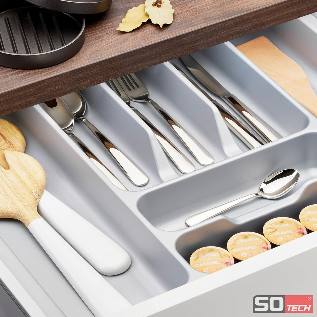 Orga-Box Besteckeinsatz I Besteckkasten 817 x 474 mm für Tandembox + ModernBox im 90er Schrank 817 x