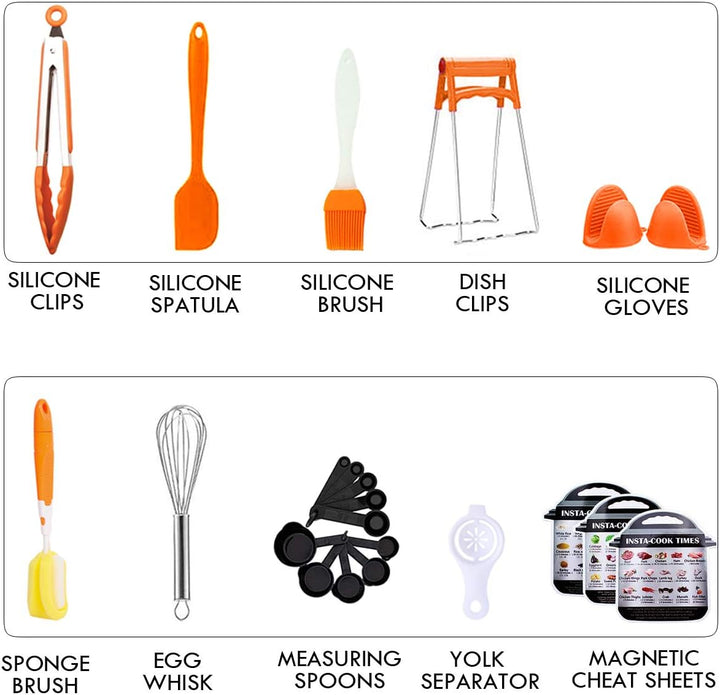 Artcome 91 PCS Accessories Set for Pressure Cooker 5,6,8 Qt - 60 Pcs Parchment Papers, 2 Steamer Bas