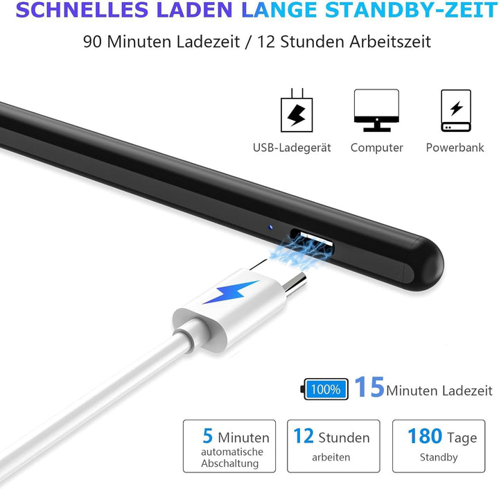 KARFUN Tablet Stift für Android, Stylus Pen Kompatibel mit iPhone/Samsung/Huawei/Lenovo/XiaoMi Table