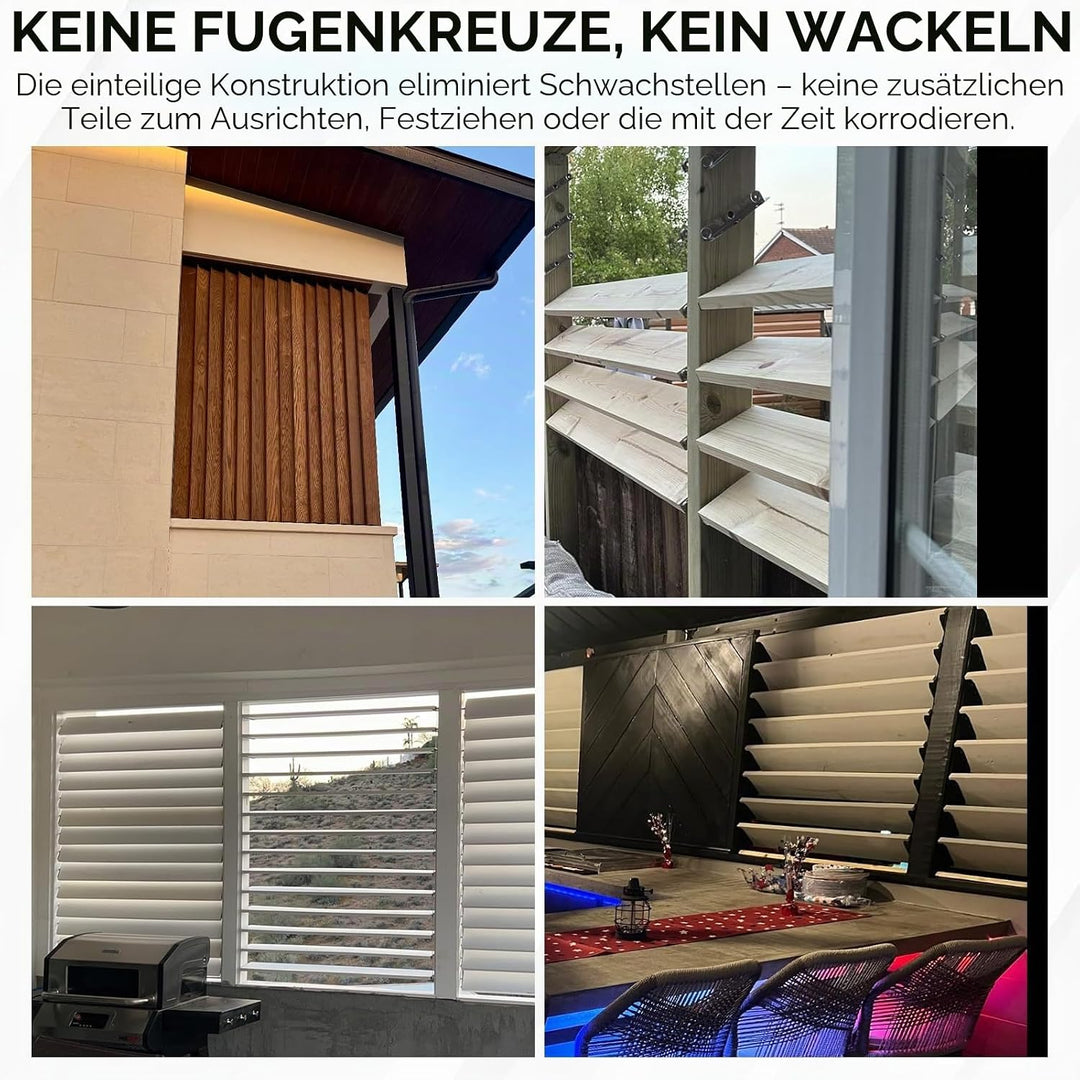 Louvers Hardware Set für Jalousien und Rollläden, Komplettset für 11 Bretter, Edelstahl E-beschichte