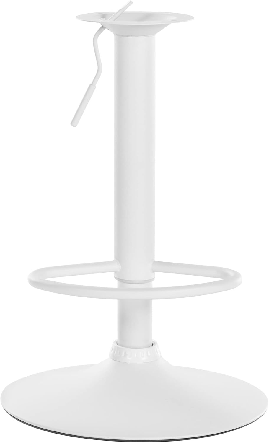 CLP Barhocker-Gestell I Höhenverstellbare Barstuhl-Säule I 8 X 8 cm Lochabstand, Farbe:weiss, Weiss