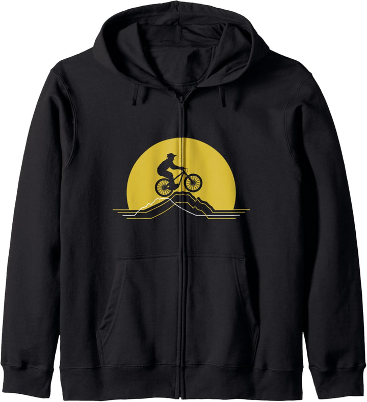 Mountainbike Geschenke Mountainbike Grafik Kapuzenjacke