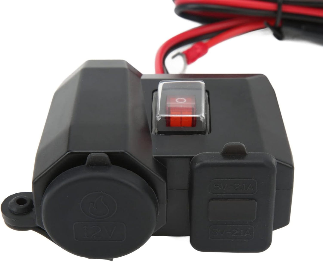 Motorrad-Steckdose, 4,2 A Strom, staubdichtes Motorrad-USB-Ladegerät, ABS DC12 V für Navigation