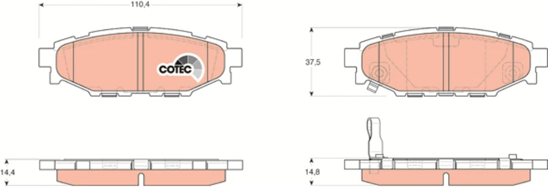 TRW GDB3373 Bremsbelag - (4-teilig)