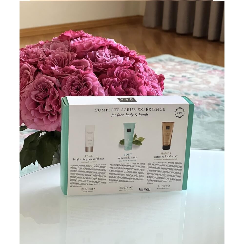 Rituals Komplettes Peeling-Erlebnis für Gesicht, 30 ml, Körper 50 ml und Hände 30 ml Box Geschenk-Se