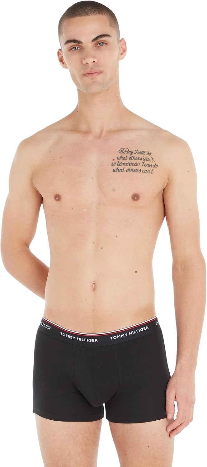 Tommy Hilfiger Herren 3er Pack Boxershorts Trunks Unterwäsche M Schwarz (Black), M Schwarz (Black)