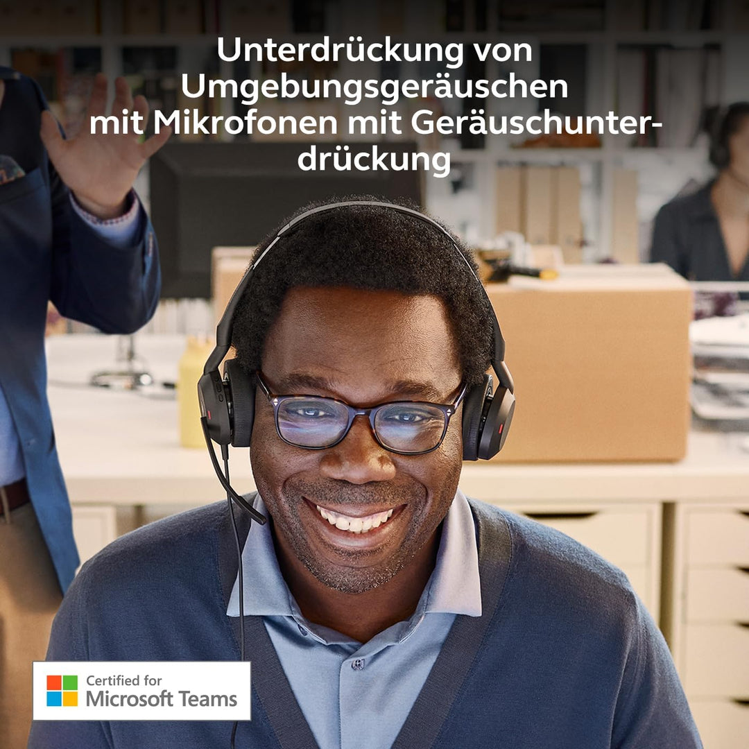 Jabra Evolve2 50 - USB-A/USB-C - schnurgebundenes Stereo Headset Zertifiziert für Microsoft Teams St