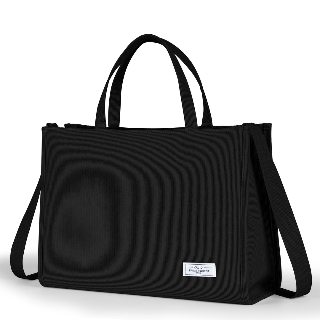 KALIDI Cord Tasche Umhängetasche Damen mit Reissverschluss, Handtasche Schultertasche Shopper für Sc