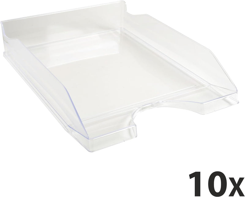 Exacompta 12323D 10er Pack Premium Briefablage Ecotray DIN A4. Ideale Briefkörbe für Ihre Organisati