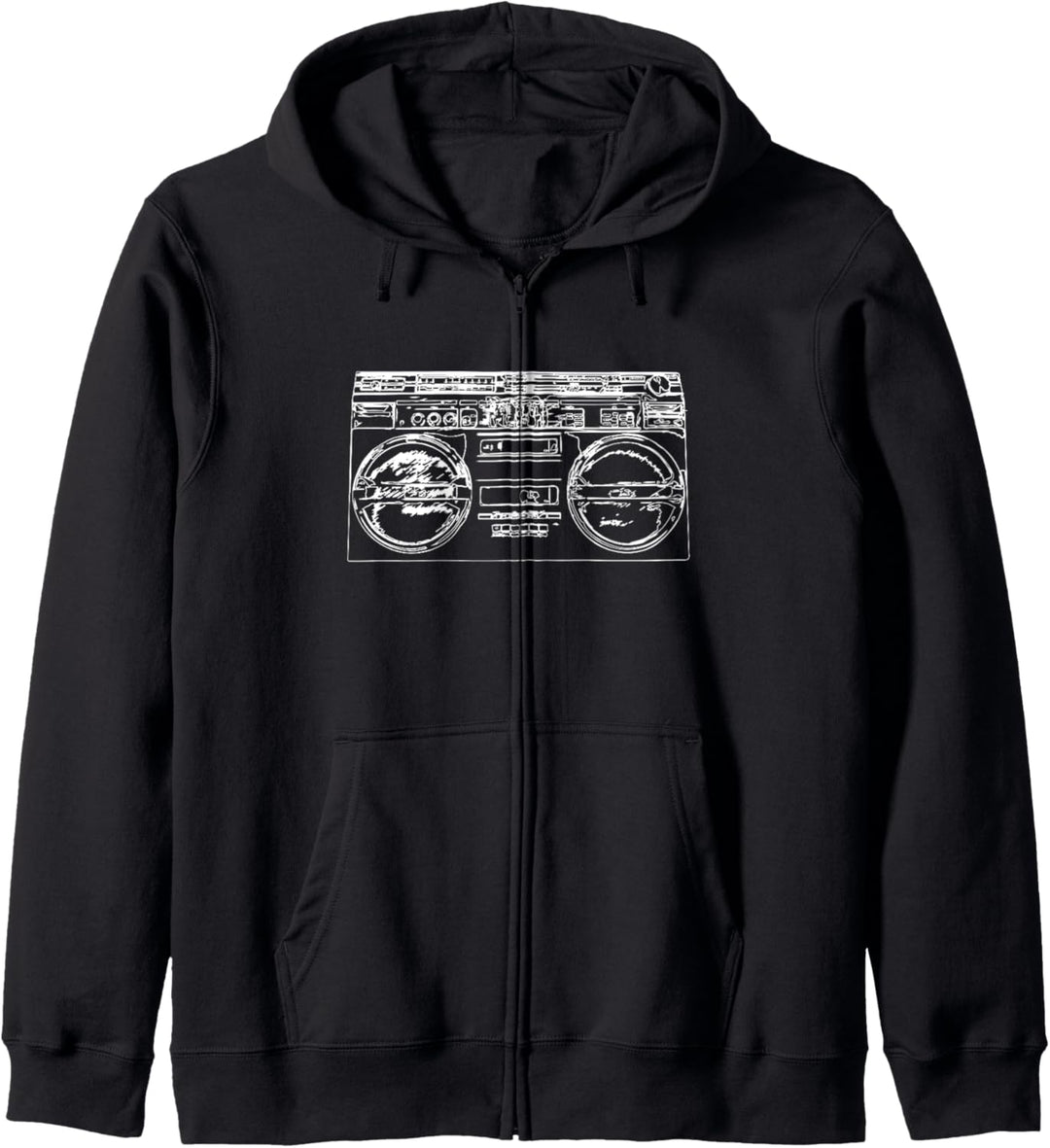 Hip Hop Oldschool Ghettoblaster Kapuzenjacke