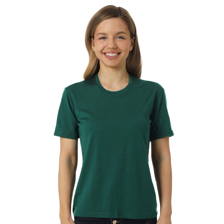 Merino.tech 100% Merino T-Shirt Damen - Sport Thermo Unterhemd Alltag S Regenwaldgrün, S Regenwaldgr