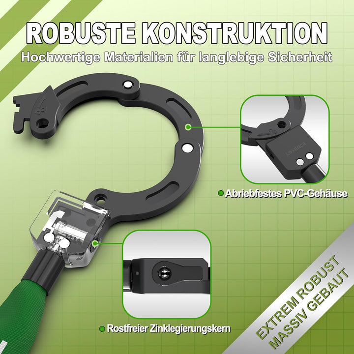 E Scooter Schloss, Handschellenschloss mit Kordelzugbeutel, Hohe Sicherheit Fahrradschloss, Scooter