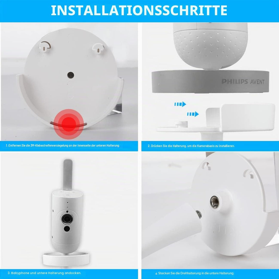 Monitor Halterung für Philips Avent Babyphone SCD923/26, Flexible Multifunktionsständer Holder für P