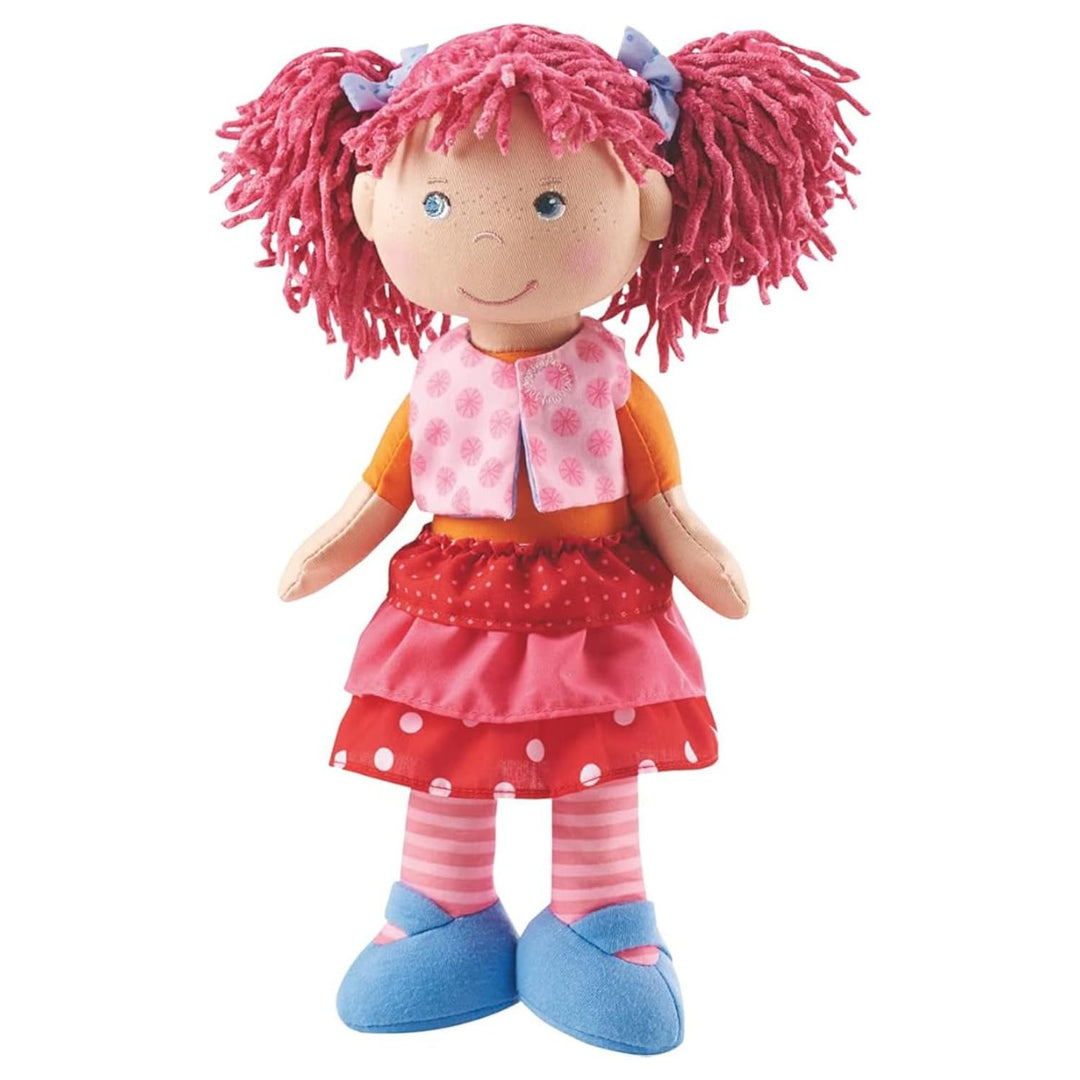 Haba 302842 - Puppe Lilli-Lou, süsse Weich- und Stoffpuppe ab 18 Monaten, mit Kleidung und Haaren, 3