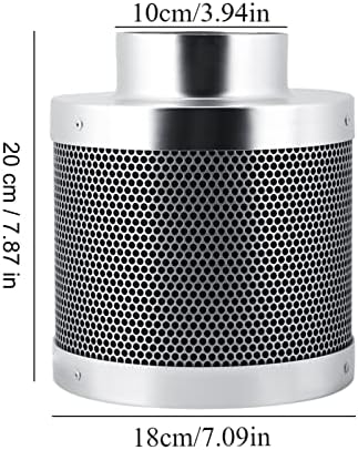 4 Zoll Luftkohlefilter aus Edelstahl, Aktivkohlefilter, Geruchsfilter, Hydrokultur-Luftfilter halten
