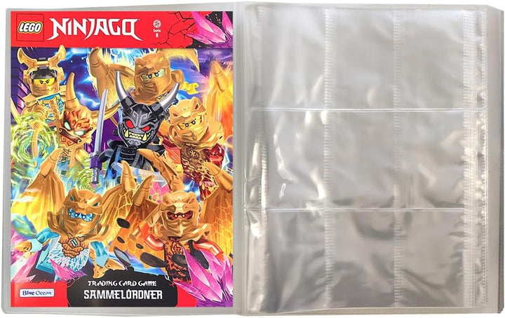 Bundle mit Blue Ocean LEGO Ninjago Serie 8 Trading Cards - 1 Leere Sammelmappe + 20 Booster + Exklus