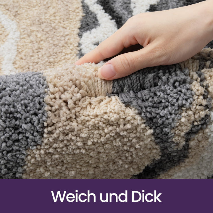 DEXI Badematte rutschfest 50 x 80 cm, waschbar Badezimmerteppich weich Badteppich Mikrofaser Saugfäh