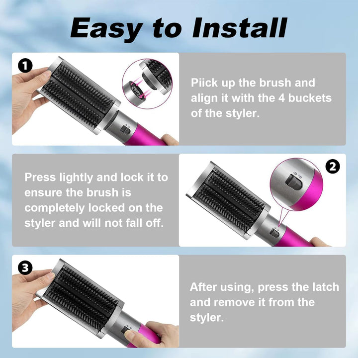 Glättungsbürstenaufsätze für D-yson Airwrap Styler, Glätten von Airwrap-Bürsten, Zubehör für D-yson,