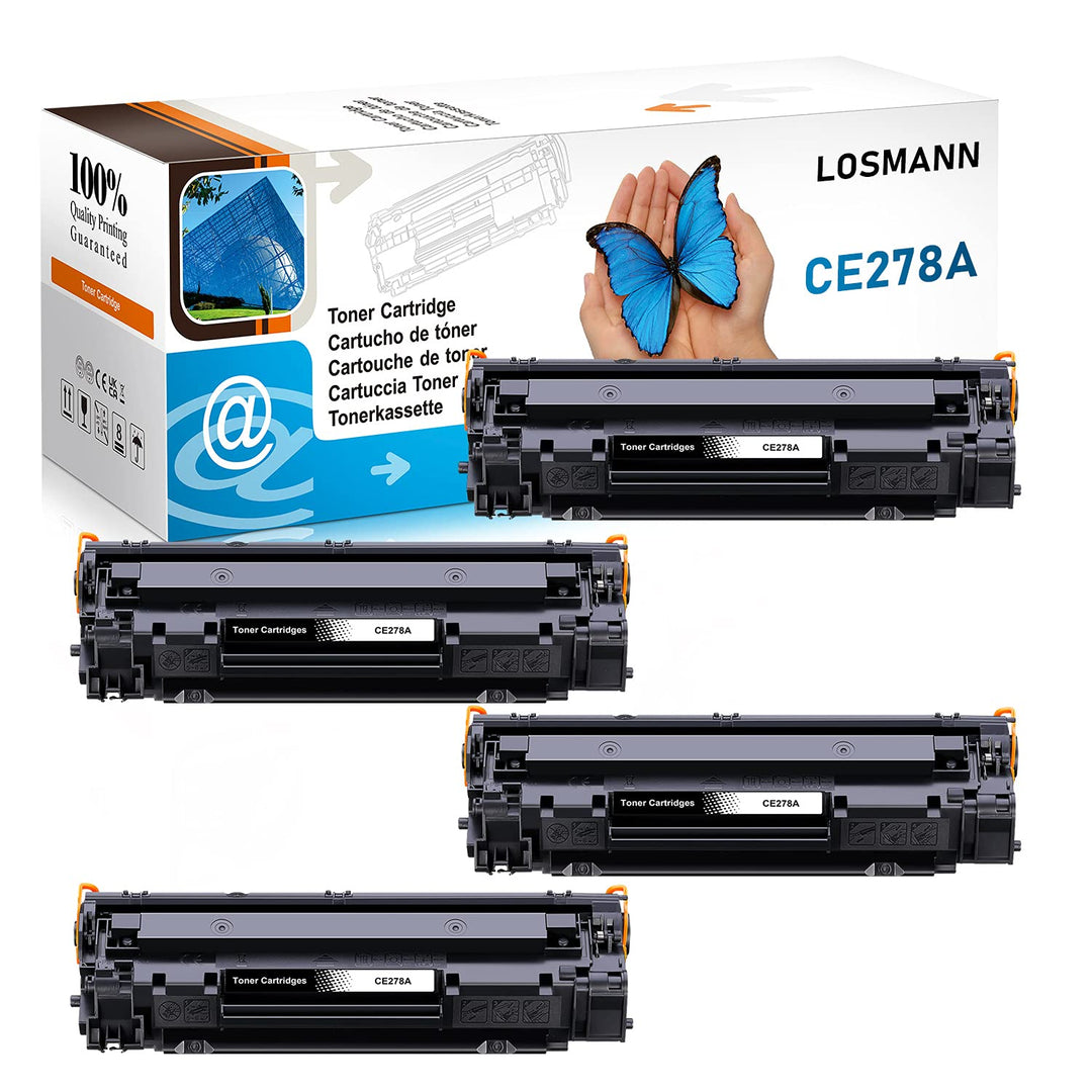 LOSMANN 4x Toner Kompatibel für HP CE278A 78A für HP Laserjet Pro M1530 MFP, M1536 DNF MFP, M1537 DN