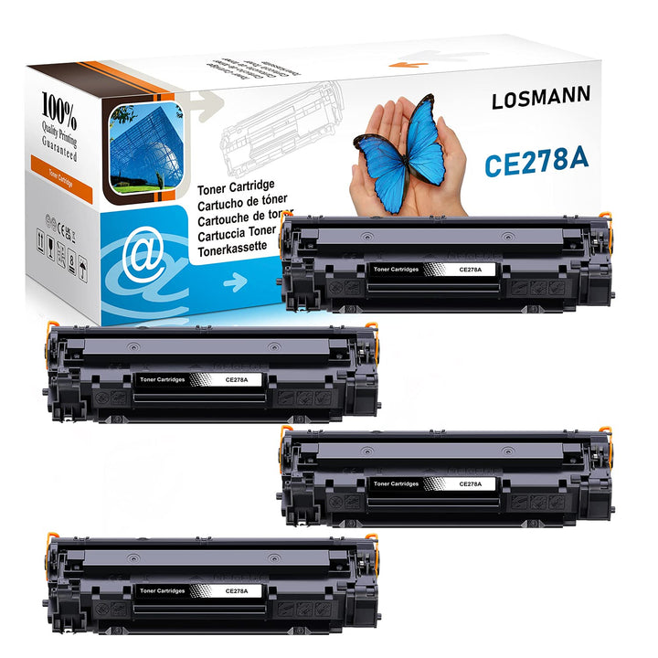 LOSMANN 4x Toner Kompatibel für HP CE278A 78A für HP Laserjet Pro M1530 MFP, M1536 DNF MFP, M1537 DN