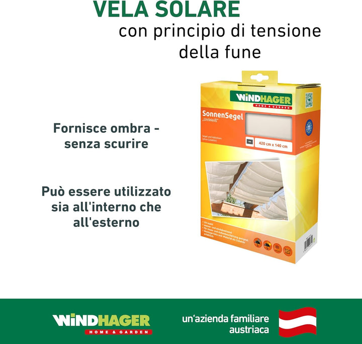Sonnensegel 420x140cm Uni-weiss (Packung mit 2) Weiss 420 x 140 cm (Packung mit 2), Weiß 420 x