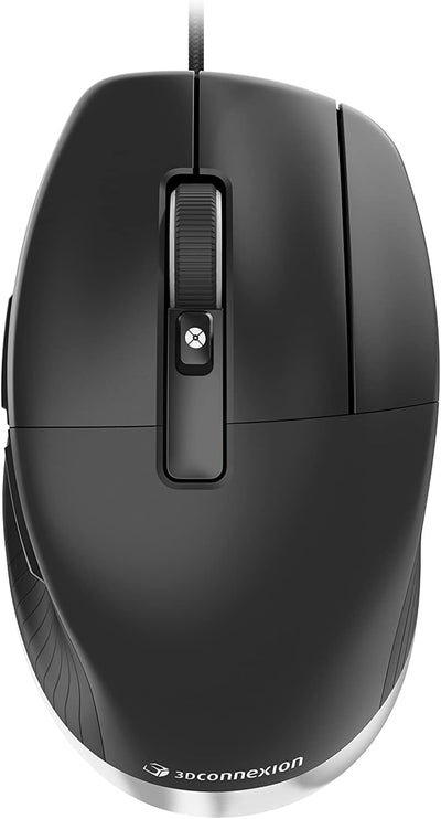 3Dconnexion CadMouse Pro (Ergonomische Maus, optisch, USB, Rechtshänder), mattschwarz Pro Single