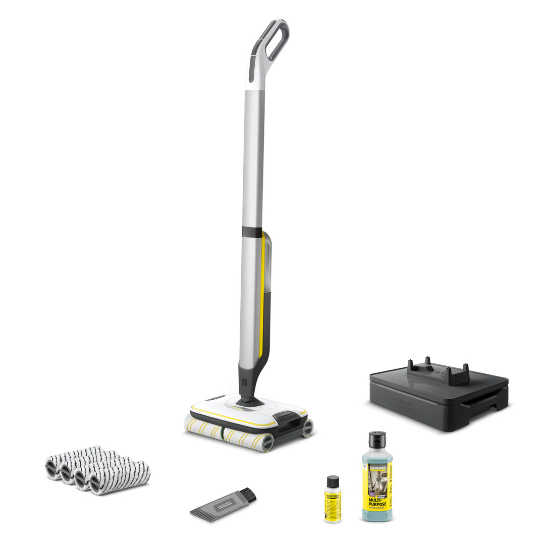 Kärcher Hartbodenreiniger FC 7 Cordless Plus Stone, kabelloser Bodenreiniger mit 4 rotierenden Mikro