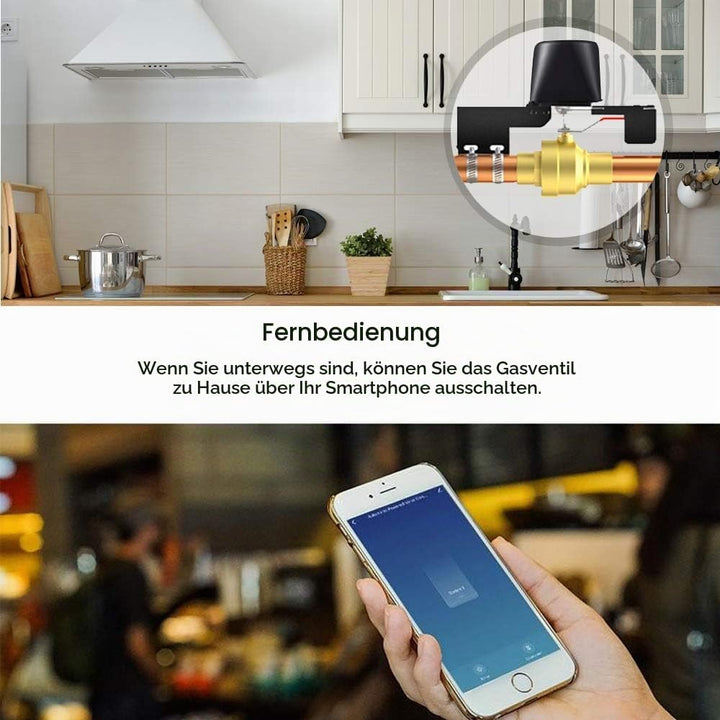 LgowithU Smart Water Valve WIFI/Bluetooth Wasserventil Steuerung, Sprachsteuerung Wasserventil Kompa
