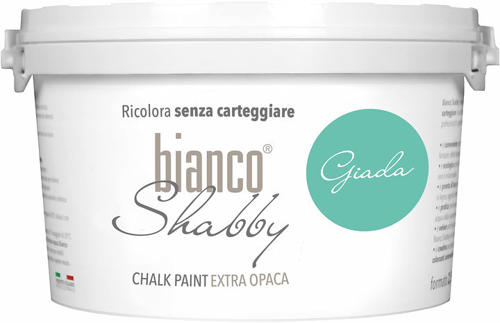 bianco Shabby® Giada Kreidefarbe Wasserbasis für Alle Oberflächen einfach zu verarbeiten ohne schlec
