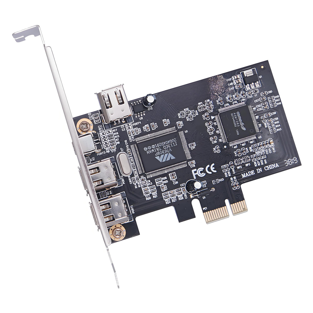 NFHK-Karte PCI-E 1X 4X 16X auf Firewire 400 Capture Card IEEE 1394a PCI Express 4 Ports Karte 6Pin u