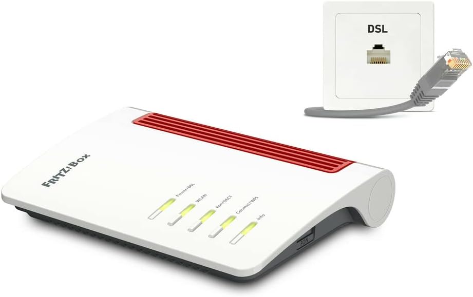 AVM FRITZ!Box 7530 AX WI-FI 6 Router (DSL/VDSL, 1.800 MBit/s (5GHz) & 600 MBit/s (2,4GHz), Bis Zu 30