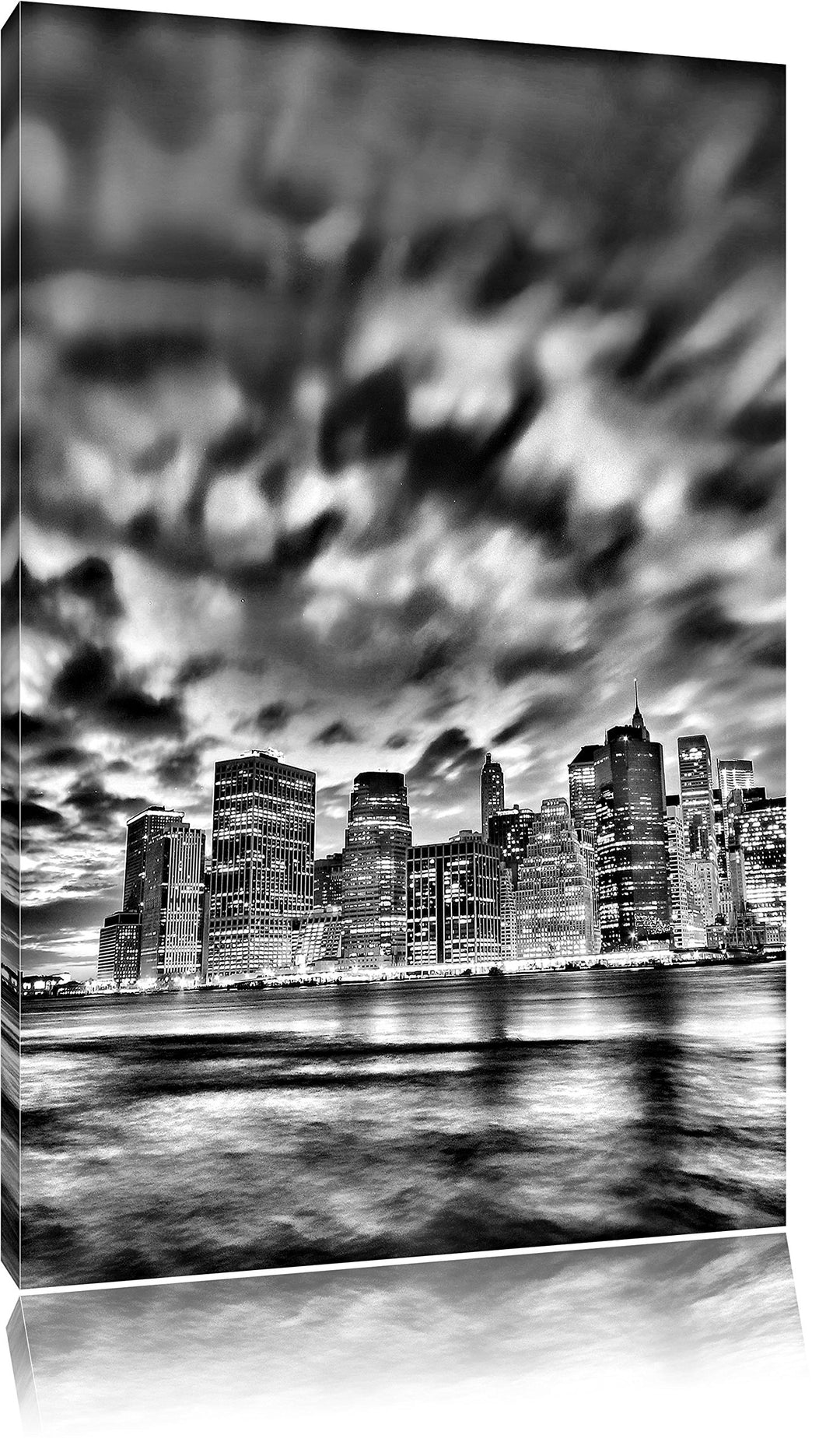 Pixxprint Monocrome, Skyline New York - Blick vom Dach des Empire State Building, Format: 100x70 auf