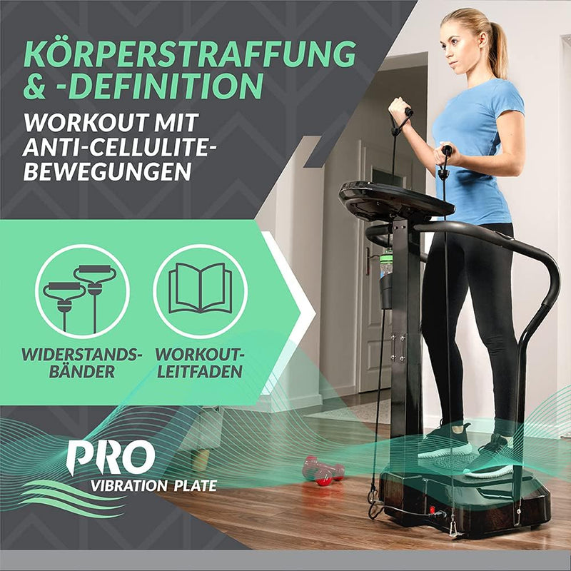 Bluefin Fitness Vibrationsplatte Pro Modell | Verbessertes Design mit Leisen Motoren und Eingebauten