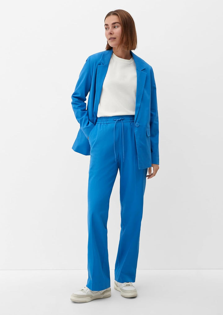 s.Oliver Damen Hose lang, Loose Fit 34 Blau, 34 Blau
