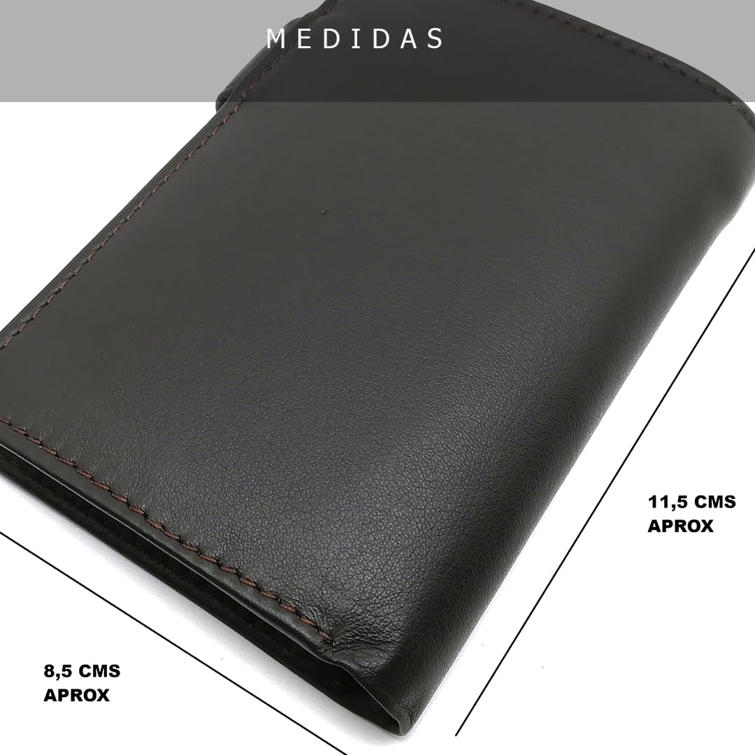 Herrenbrieftasche MIT Geldbörse | Ubrique-Haut | Ledergeldbörse mit Kartenhalter | Handgefertigt | R