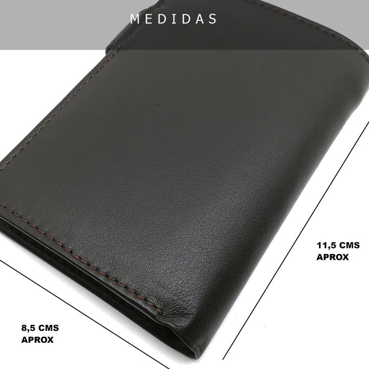 Herrenbrieftasche MIT Geldbörse | Ubrique-Haut | Ledergeldbörse mit Kartenhalter | Handgefertigt | R