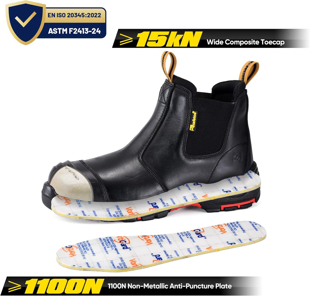 SAFEYEAR S3 Arbeitsstiefel Herren & Damen, M-8025 Sicherheitsschuhe Herren & Damen hoch ESD, wasserd