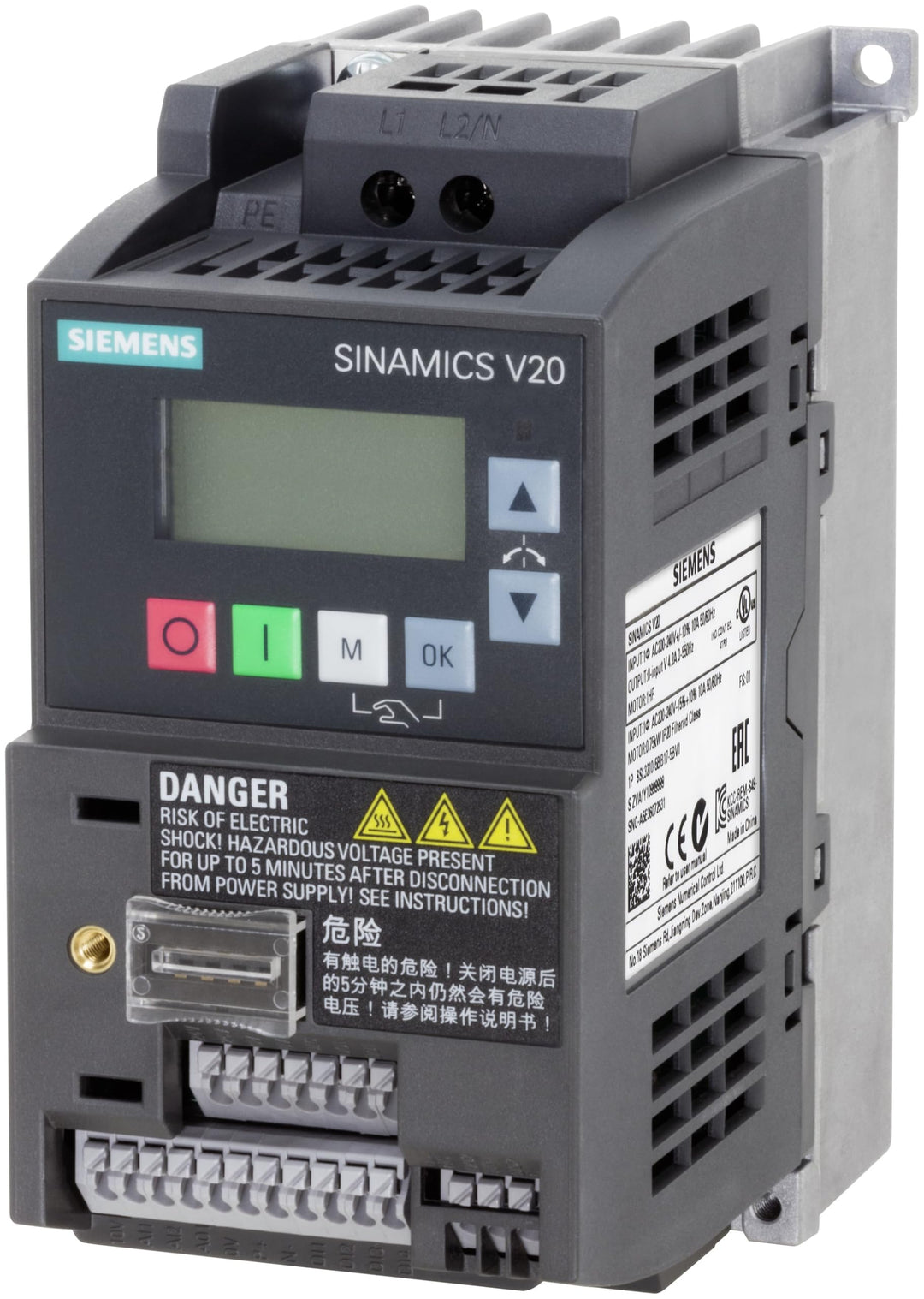 Siemens Basisumrichter 6SL3210-5BB15-5BV1 0.55kW 200 V, 240V