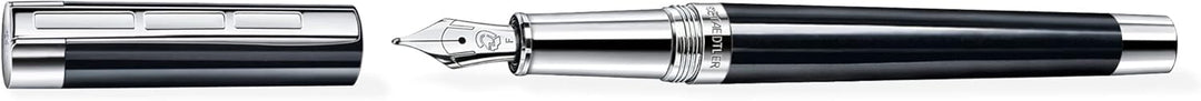 STAEDTLER Initium Resina Füllhalter, schwarzes Edelharz, F, Made in Germany, mit edler Geschenkverpa