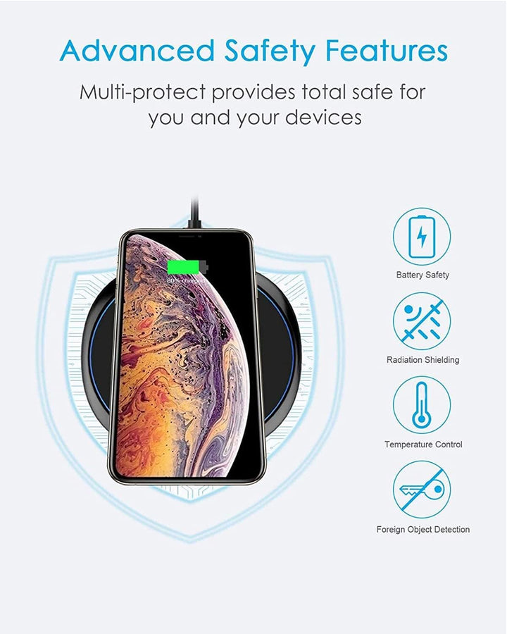 Fast Wireless Charger Ladepad, 2 Pack NANAMI 10W Schnelles Qi Induktive Ladestation für Samsung Gala