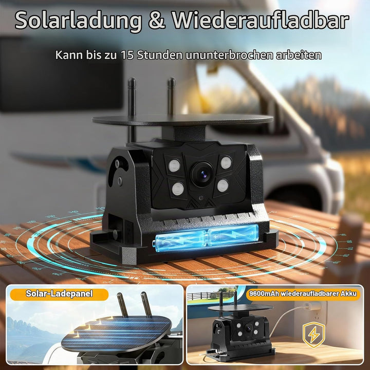 Rückfahrkamera Kabellos Solar Magnetische Rückfahrkamera Funk VASTEND 7&