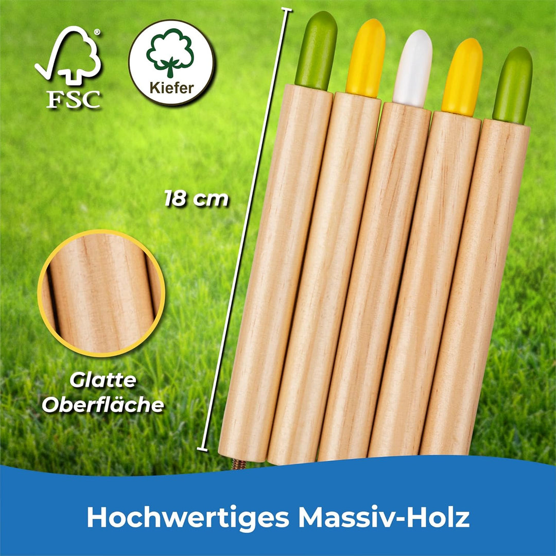 Ringwurfspiel Kinder Outdoor - Toyfel Wurfspiel Indoor Ringe werfen Garten Spiele FSC® Holz Wurfspie