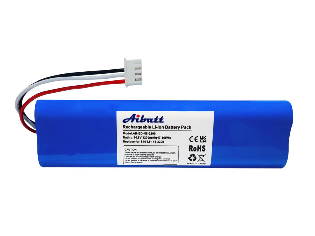 Aibatt 14.8V 3200mAh Li-Ion Akku, Ersatzakku für Ecovacs Deebot N8, Deebot N8+, Deebot N8 Pro, Deebo