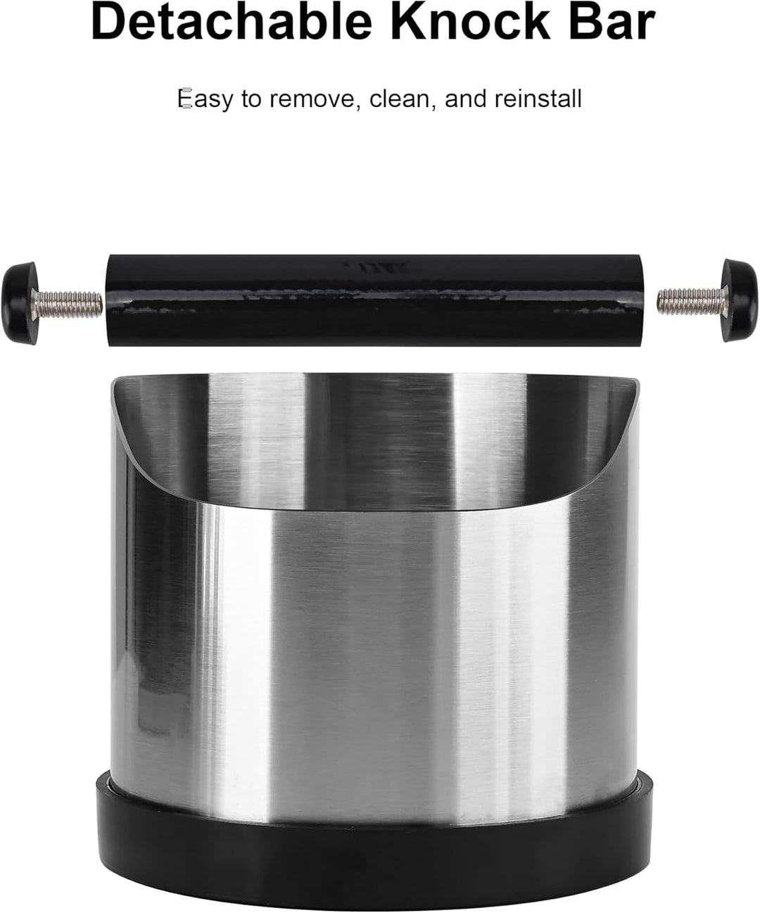 QUELIEN Heavy-Duty Espresso Knock Box - Extra-Large Capacity & Scratch-Resistant Design for Daily Us