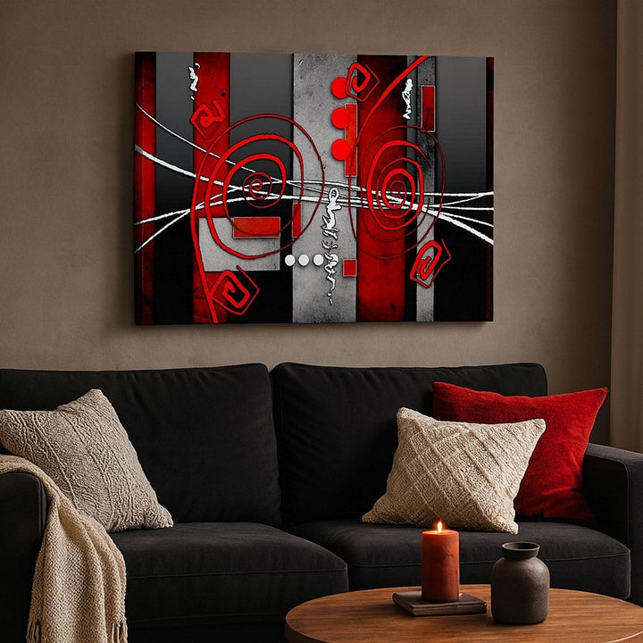 Bilder auf Leinwand 100x70cm Leinwandbild Grafik geometrische figuren kreis Gross Wanddeko Bild Schl