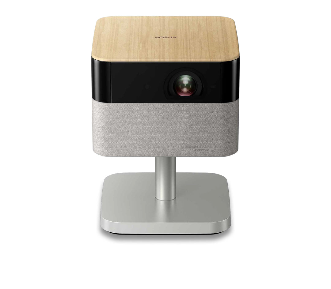 Epson Lifestudio Flex EF-72 Eiche, tragbarer Smart-Projektor, Sound by Bose, Google TV, 4k Pro-UHD,